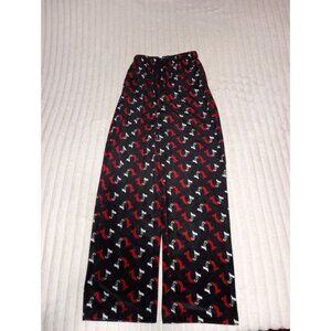 True Religion Sleepwear Pants Men's Size Small Red Black White Logo All Over